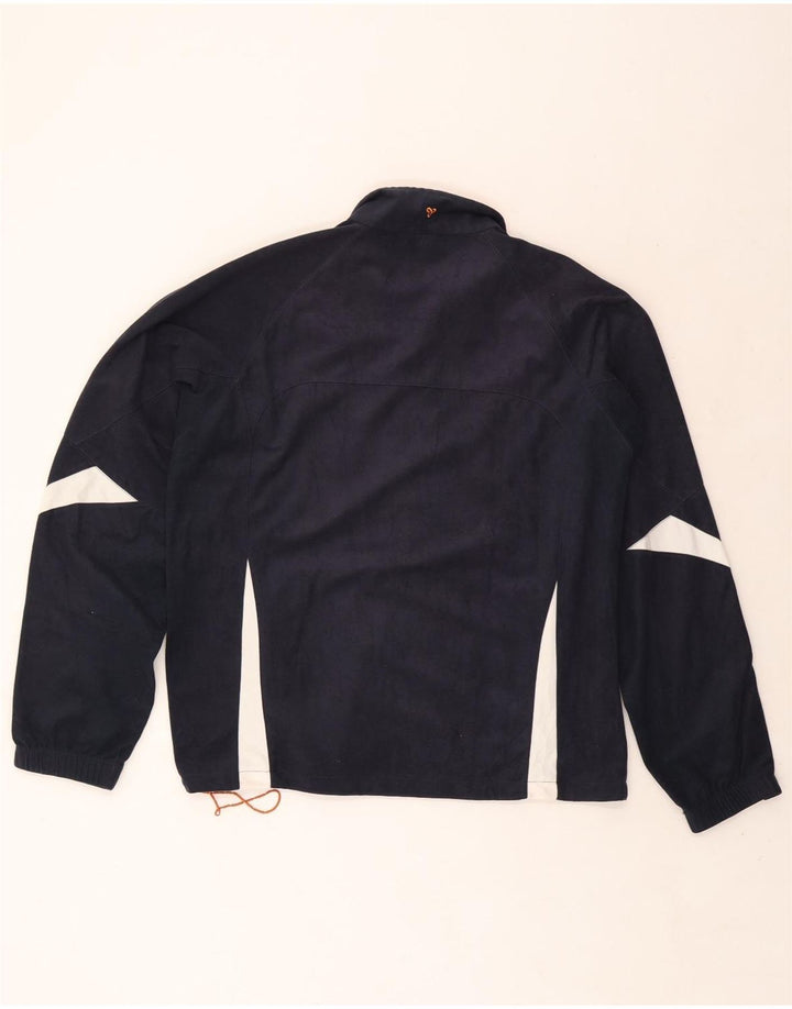 Brugi Herren-Trainingsanzug-Oberteil, Jacke, groß, marineblau, Farbblock-Polyester