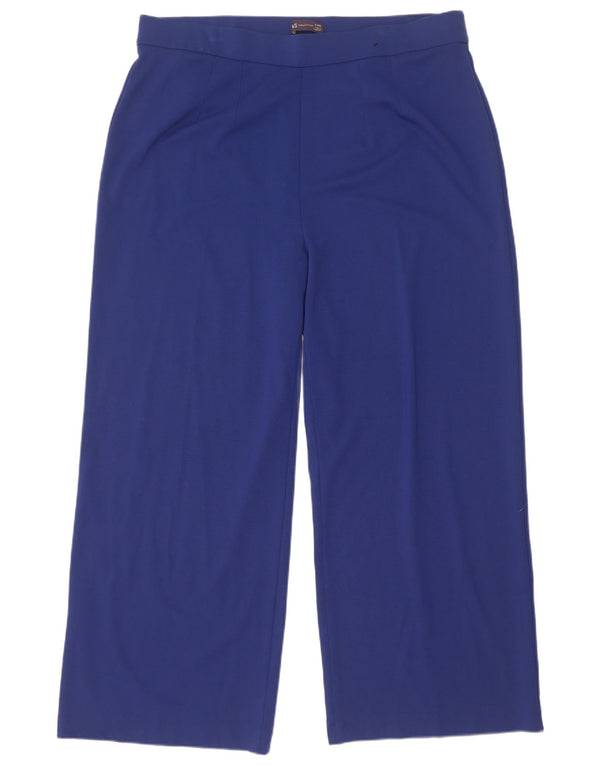 Marks & Spencer Damen-Trainingshose mit weitem Bein, UK 20 2XL, blaue Viskose