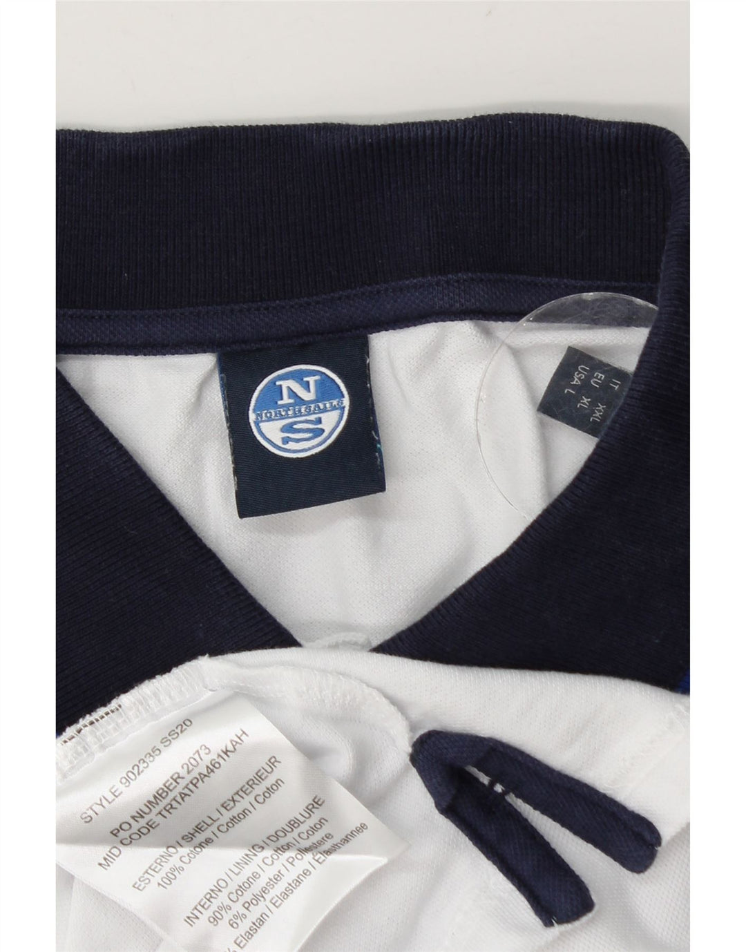 North Sails Herren Rugby-Poloshirt XL, weiße Baumwolle