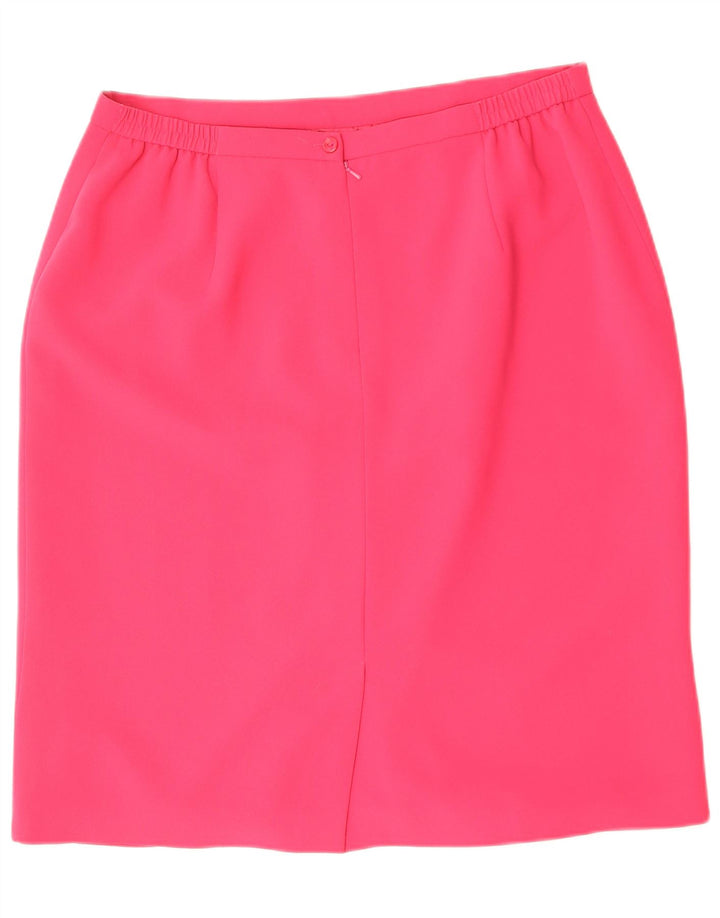 Eastex Damen Bleistiftrock EU 46 XL W36 Rosa Polyester