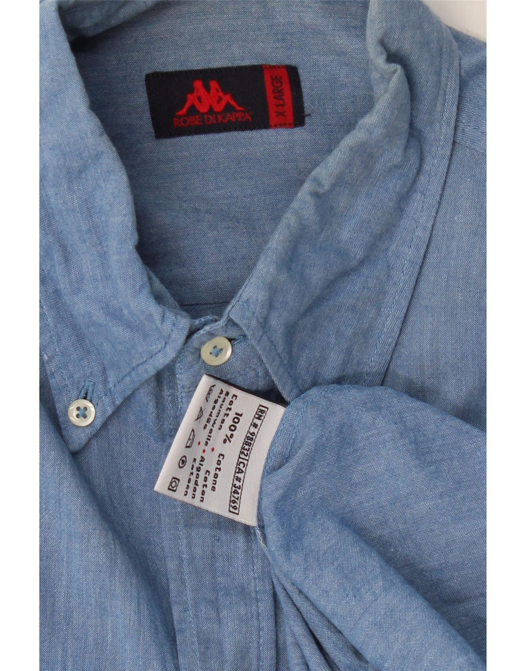 KAPPA Mens Shirt XL Blue Cotton Vintage Kappa and Second-Hand Kappa from Messina Hembry 