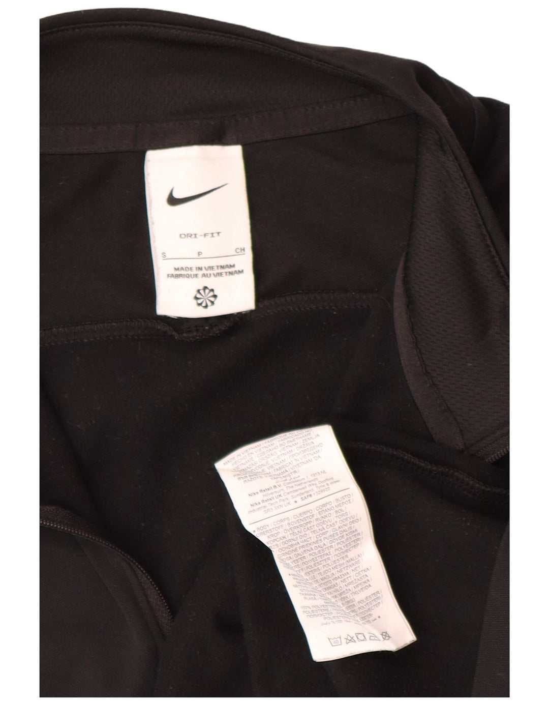 Nike Herren Dri Fit Pullover-Trainingsanzug mit Reißverschluss, Größe S, Schwarz, Farbblock