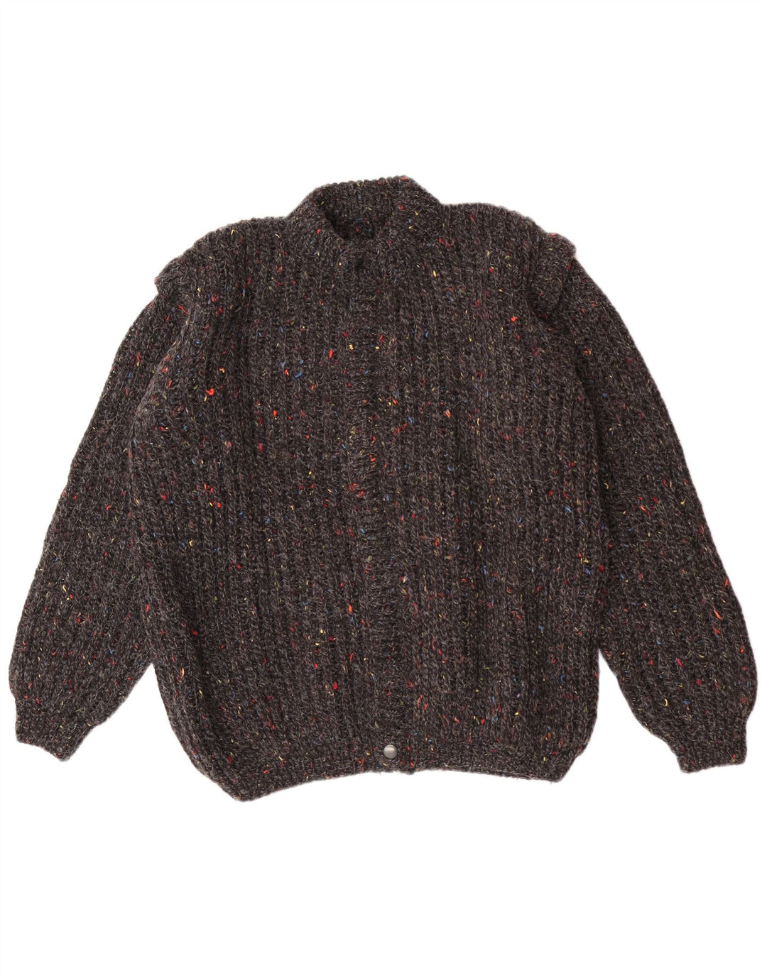 Vintage Herren Strickjacke mittelgrau meliert klassisch