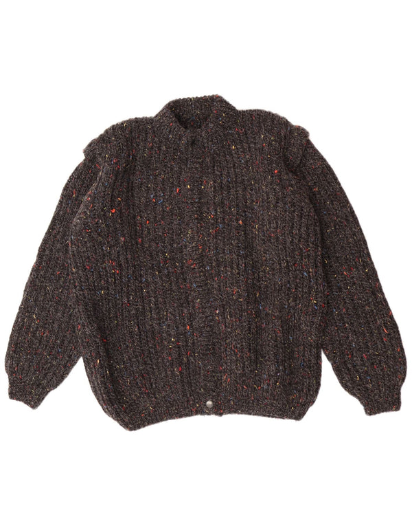 Vintage Herren Strickjacke mittelgrau meliert klassisch
