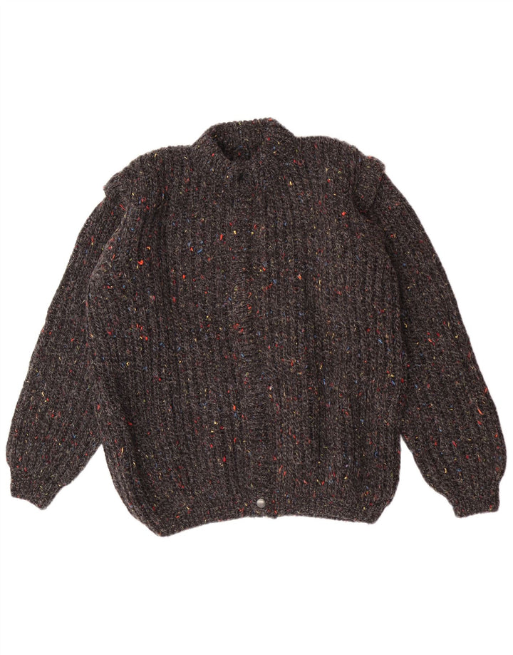 Vintage Herren Strickjacke mittelgrau meliert klassisch