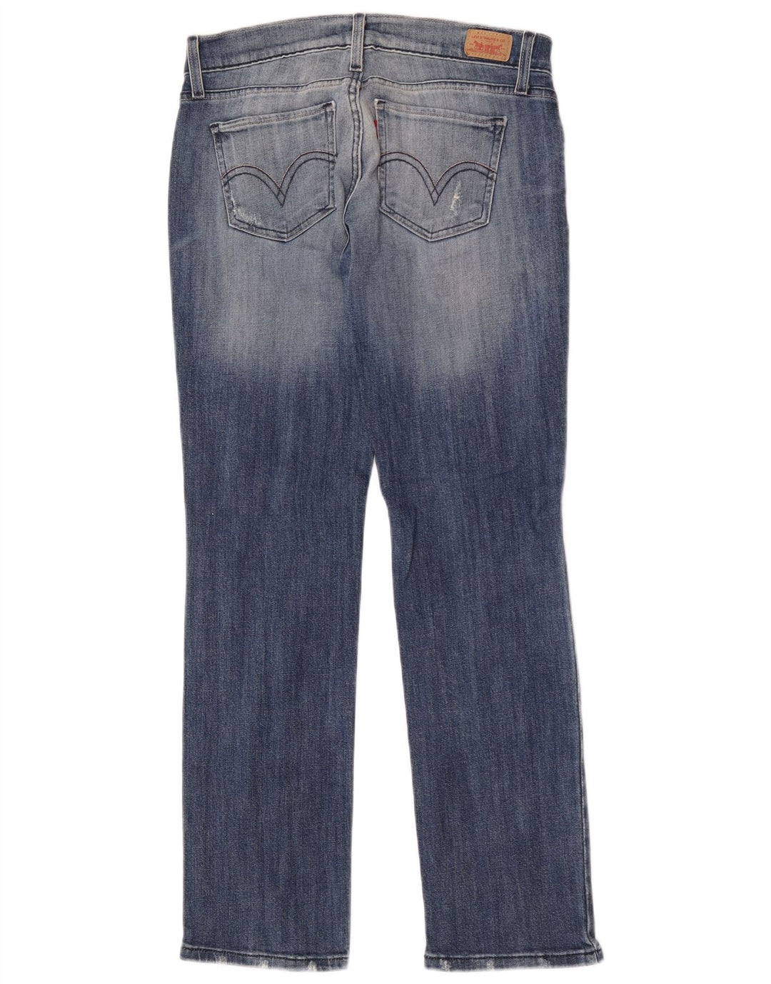Levi's Damen 524 Super Low Straight Jeans US 9 Medium W30 L30 Blaue Baumwolle