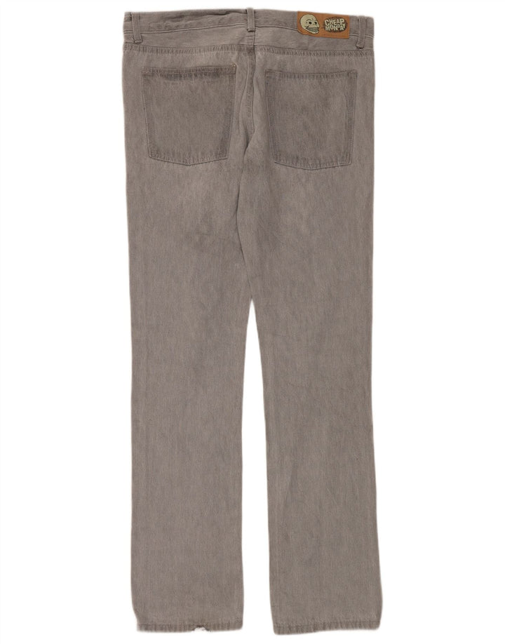 Cheap Monday Herren Straight Jeans W33 L34 Graue Baumwolle