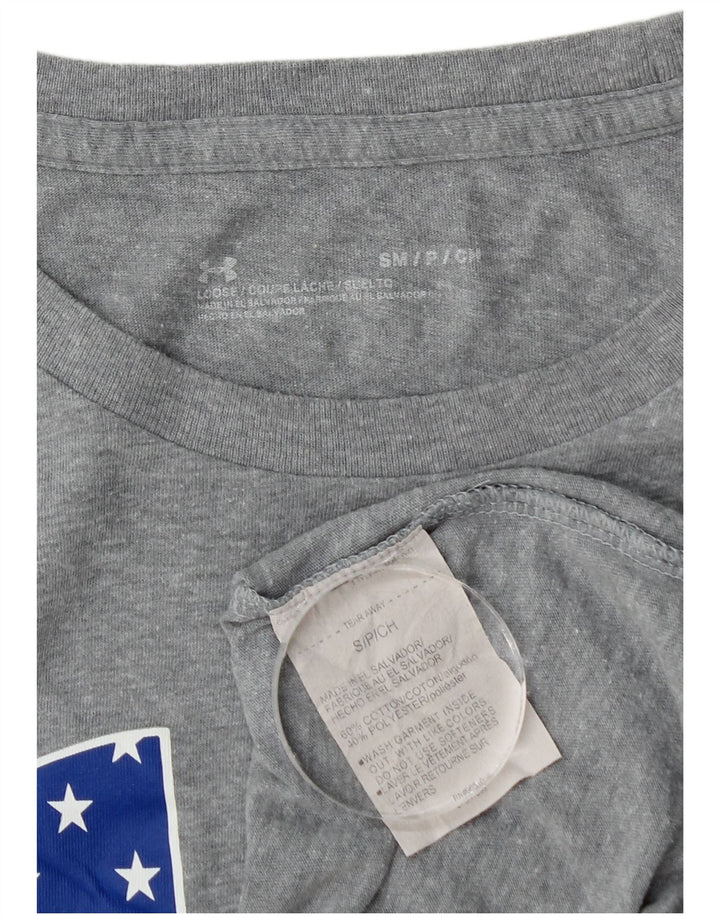 Under Armour Herren-T-Shirt mit Grafik, Größe S, grau gesprenkelte Baumwolle