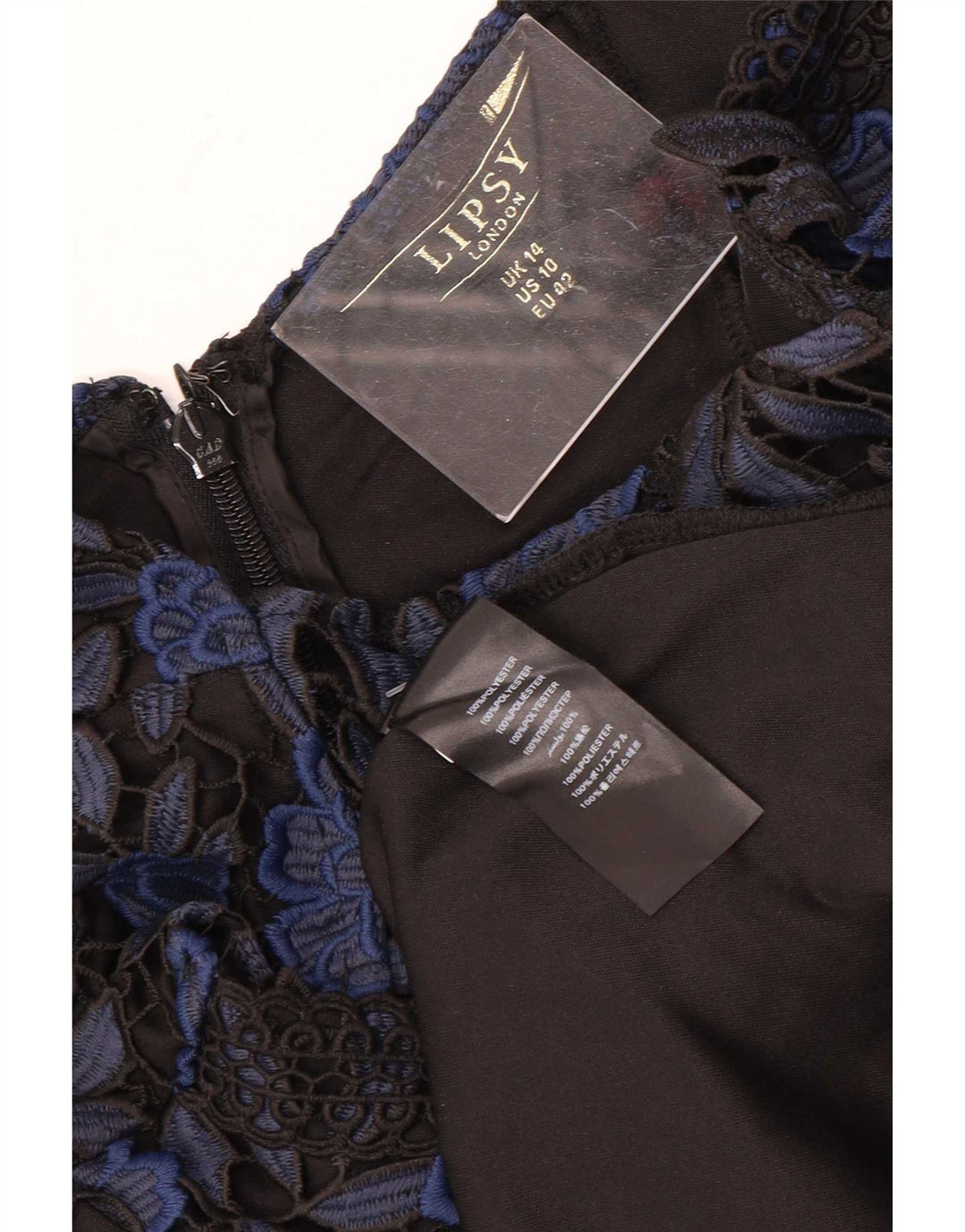 Lipsy A-Linien-Kleid für Damen, Größe 44, Mittel, Marineblau, Blumenmuster, Polyester