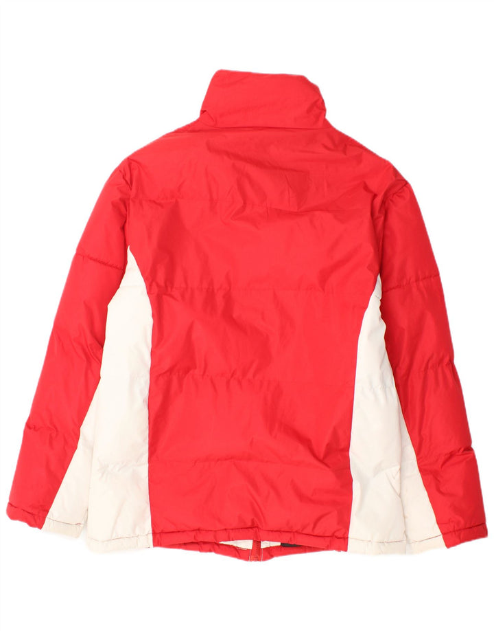 Active Damen Wattierte Jacke EU 40 Mittelrotes Colourblock-Polyester