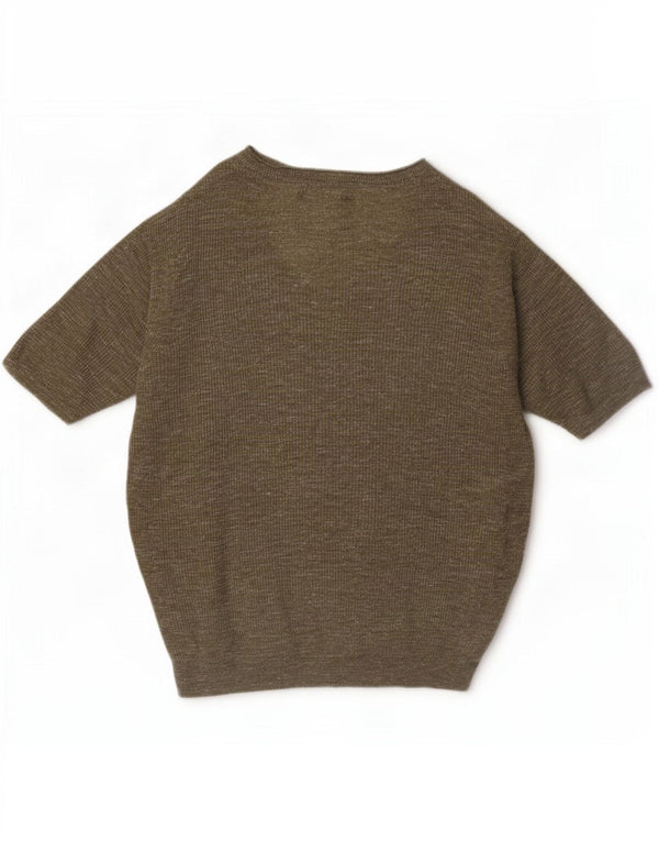 Marks & Spencer Damen-Pullover mit V-Ausschnitt, Gr. 14, Mittelgrün