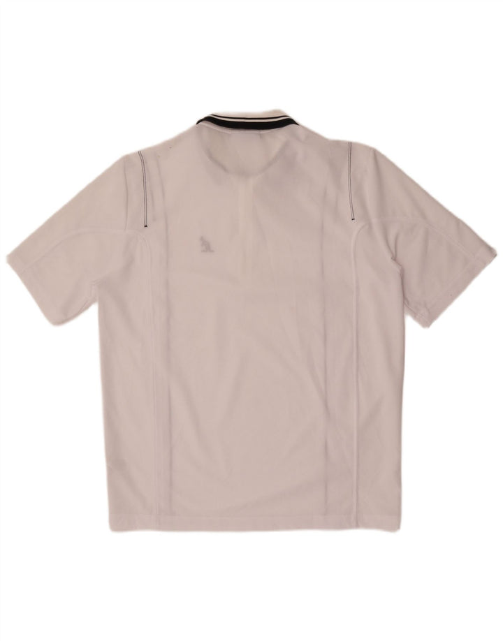 AUSTRALIAN L'ALPINA Herren-Poloshirt mit Reißverschluss, IT 50, mittelweißes Polyester