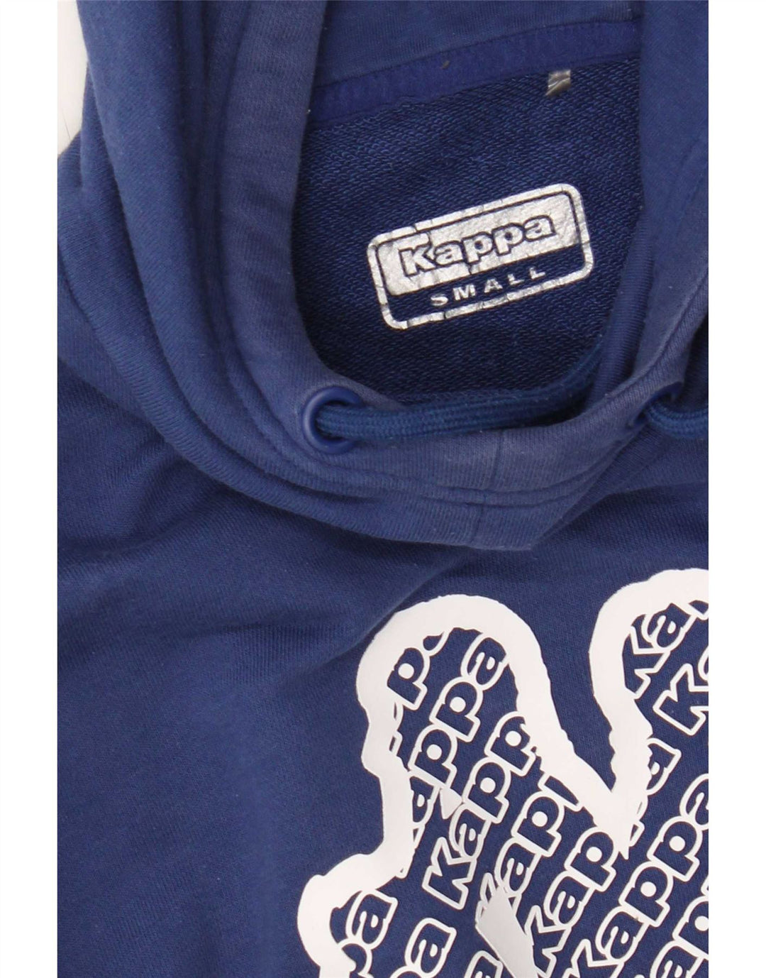 Kappa Herren-Kapuzenpullover mit Grafik, klein, Blau, Farbblock