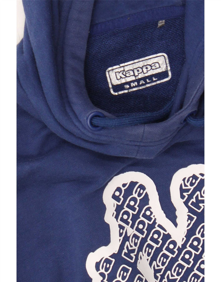 Kappa Herren-Kapuzenpullover mit Grafik, klein, Blau, Farbblock
