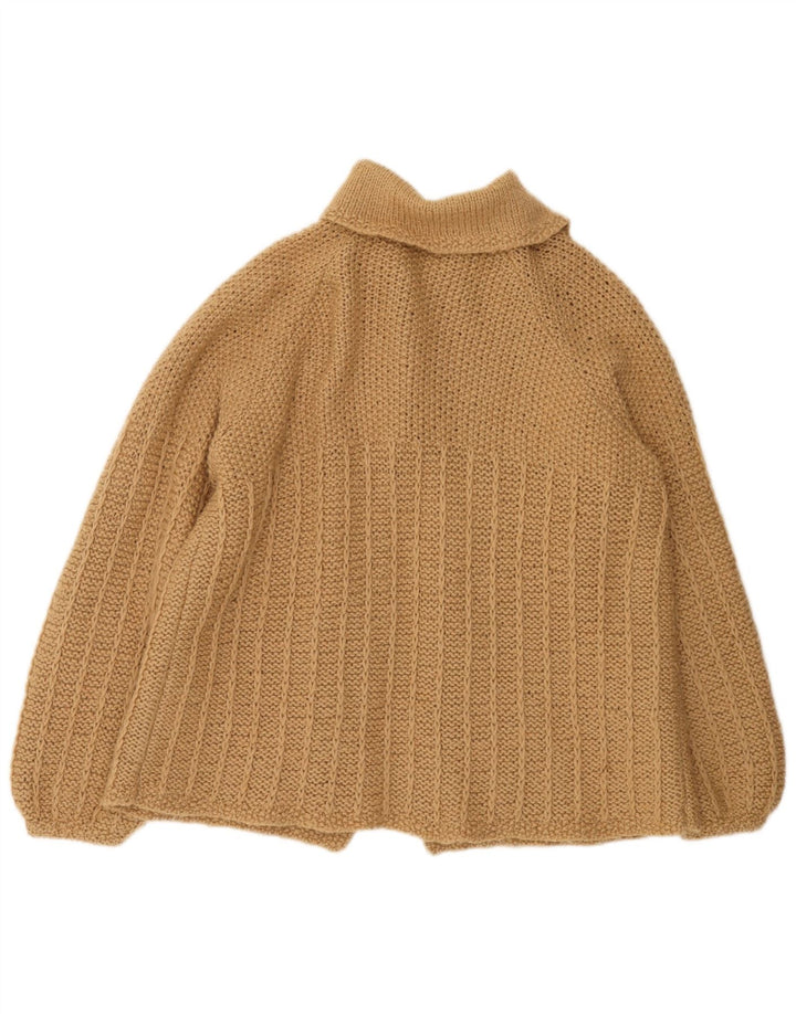 Vintage Damen Cardigan Pullover UK 16 Groß Beige
