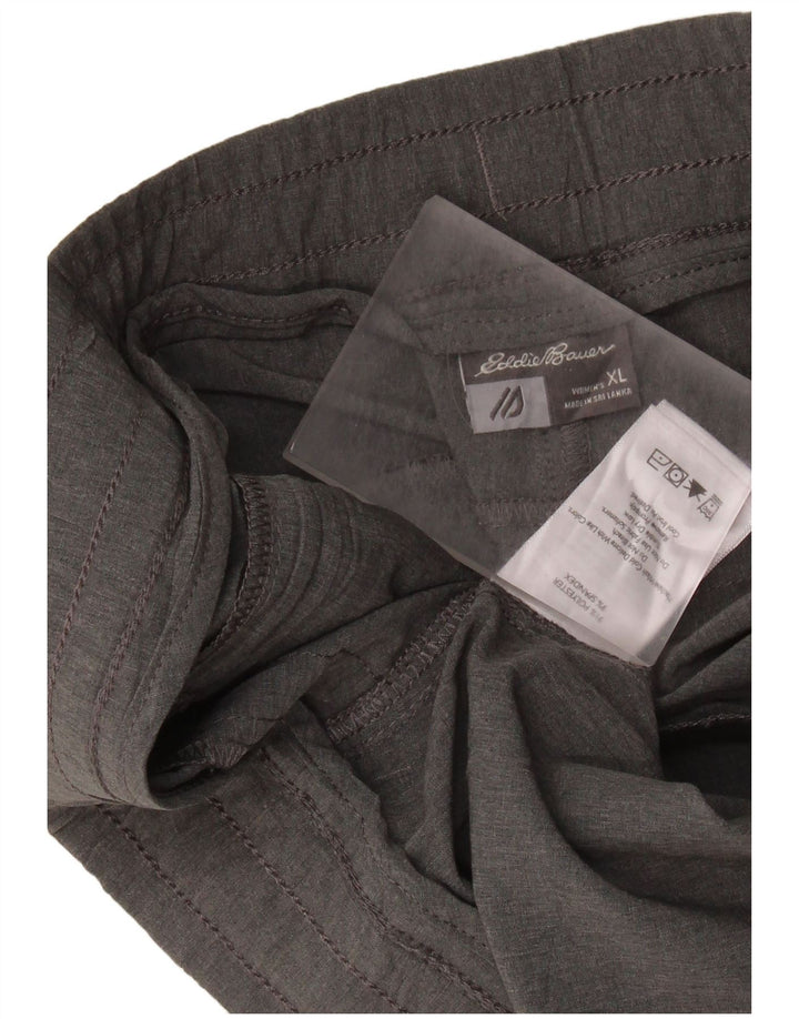 Eddie Bauer Damen Capri Cargo-Trainingshose UK 18 XL Grau Polyester