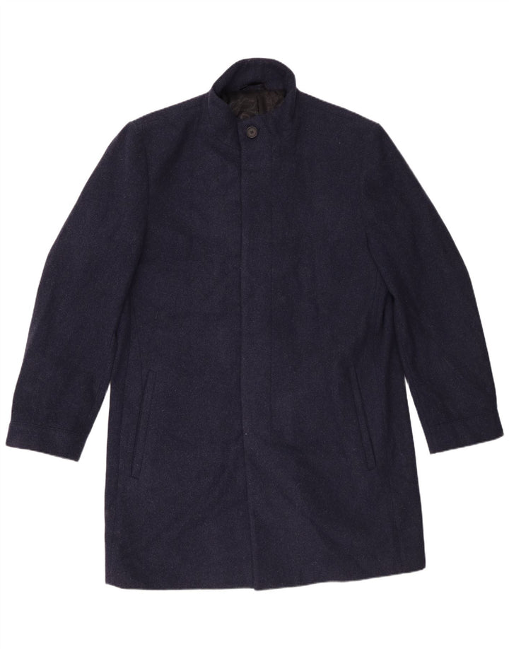 Marks & Spencer Herrenmantel UK 42 XL Marineblaue Wolle