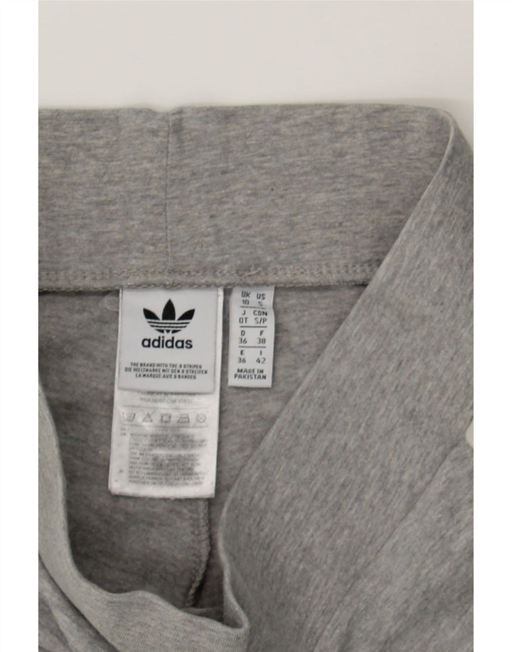 ADIDAS Womens Leggings UK 10 Small Grey Cotton Vintage Adidas and Second-Hand Adidas from Messina Hembry 
