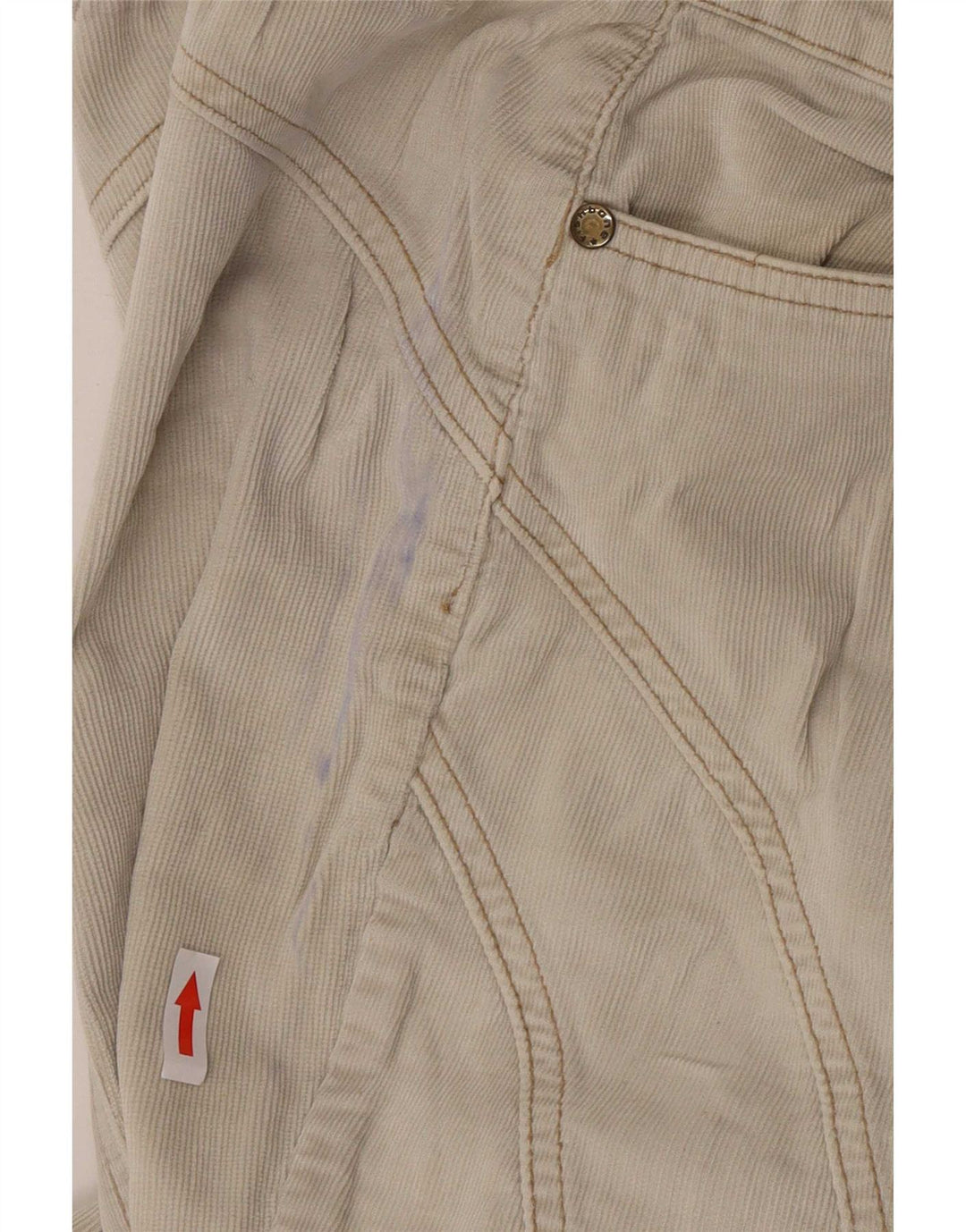 Fishbone Damen Flare-Cordhose W27 L32 Beige
