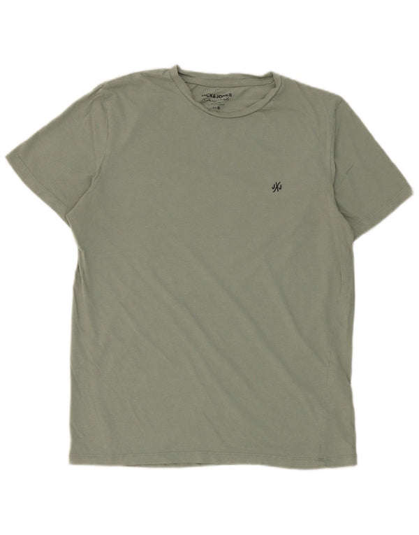 Jack & Jones Herren Kurzarm-T-Shirt mit normaler Passform, Größe S, Grün, Baumwolle