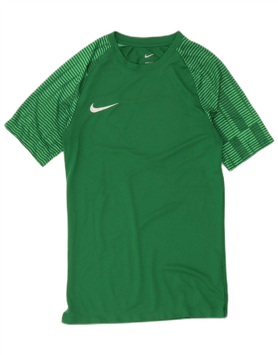 Nike Herren Dri Fit Slim T-Shirt Top, klein, grün gestreift, Polyester