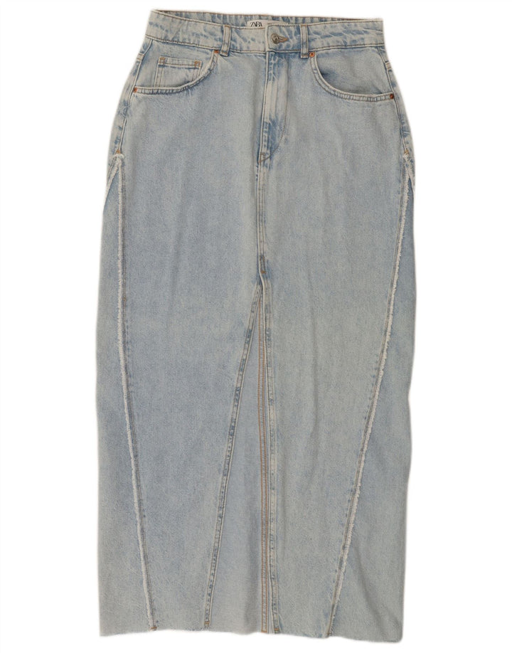 Zara Damen Jeansrock Medium W28 Blau