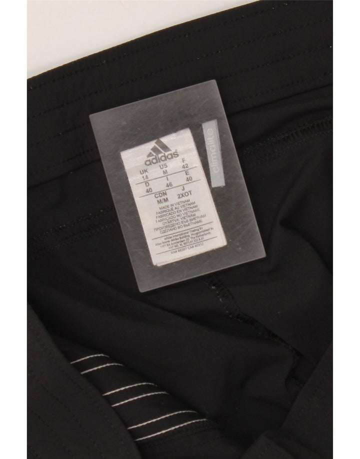 ADIDAS Damen Climalite Bermuda Sport Shorts UK 14 Medium Schwarz Polyamid