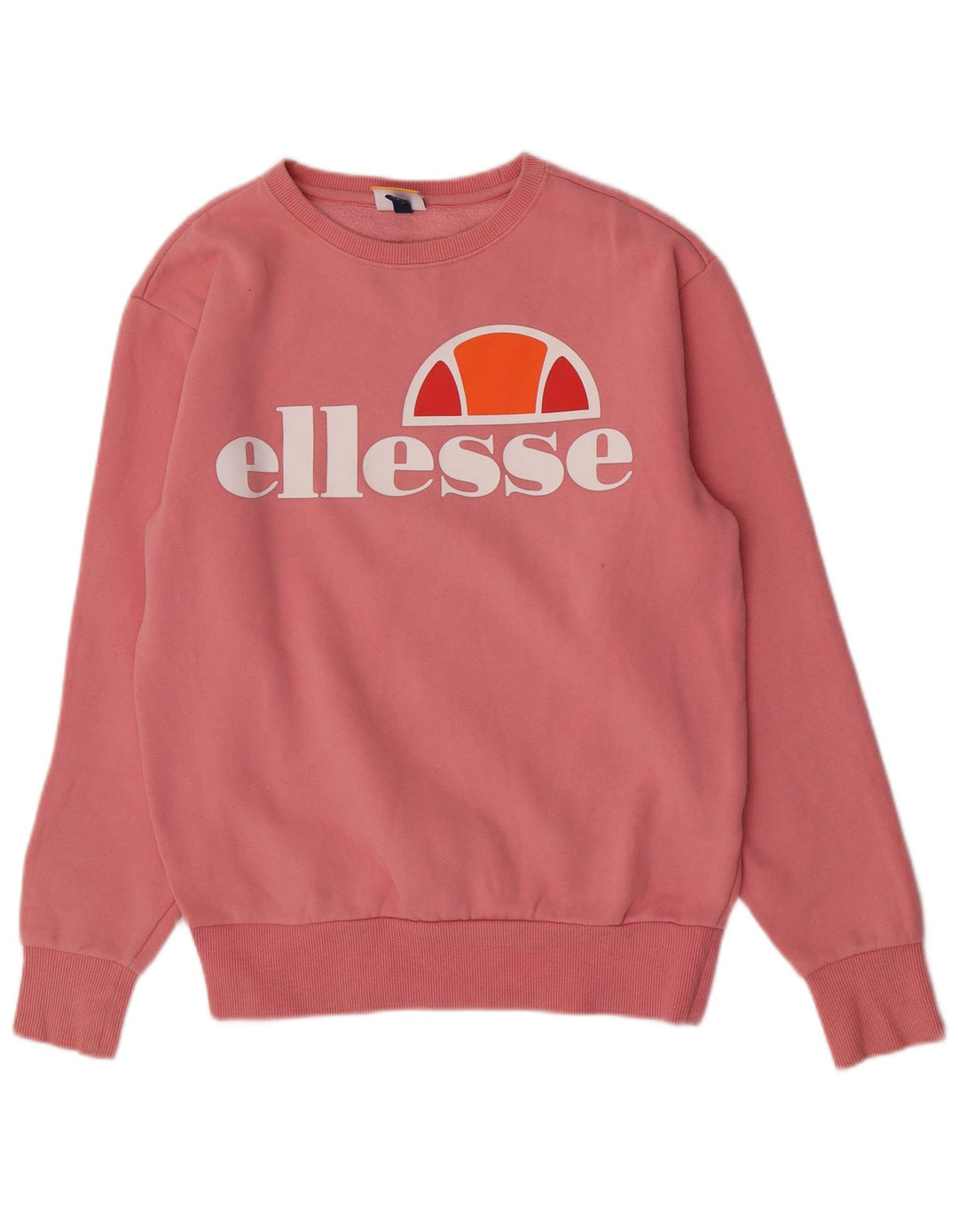 Ellesse Womens Graphic Sweatshirt Pullover UK 10 Small Rosa Baumwolle