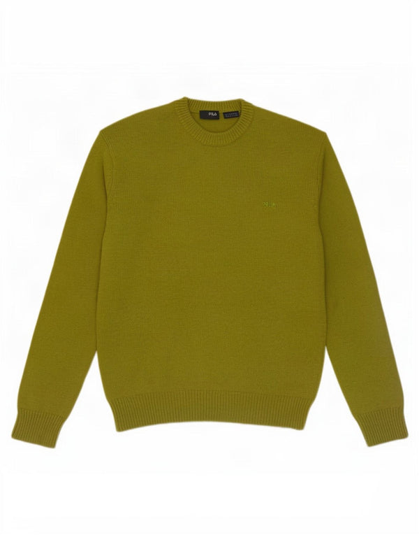 Fila Herren-Pullover mit Rundhalsausschnitt, mittlere Khaki-Wolle
