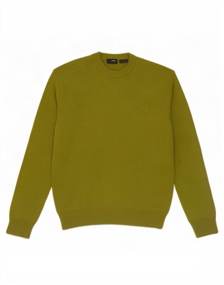 Fila Herren-Pullover mit Rundhalsausschnitt, mittlere Khaki-Wolle