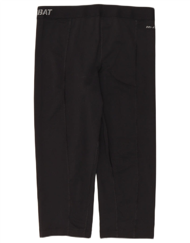 Nike Damen Dri Fit Graphic Capri Leggings UK 12 Medium Schwarz