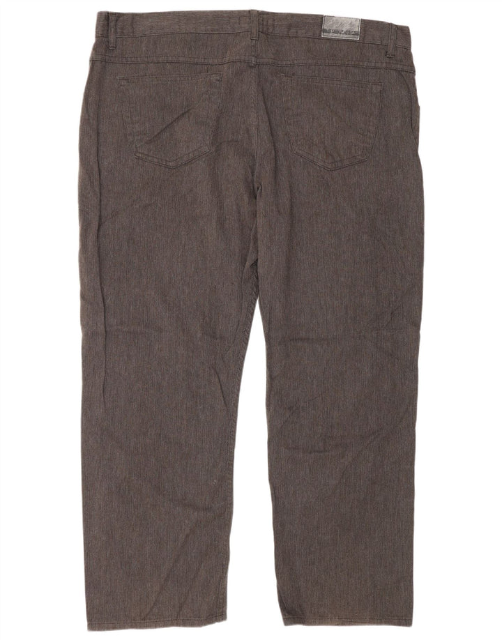 Marks & Spencer Herren-Autograph-Freizeithose, W44, L29, braunes Fischgrätenmuster
