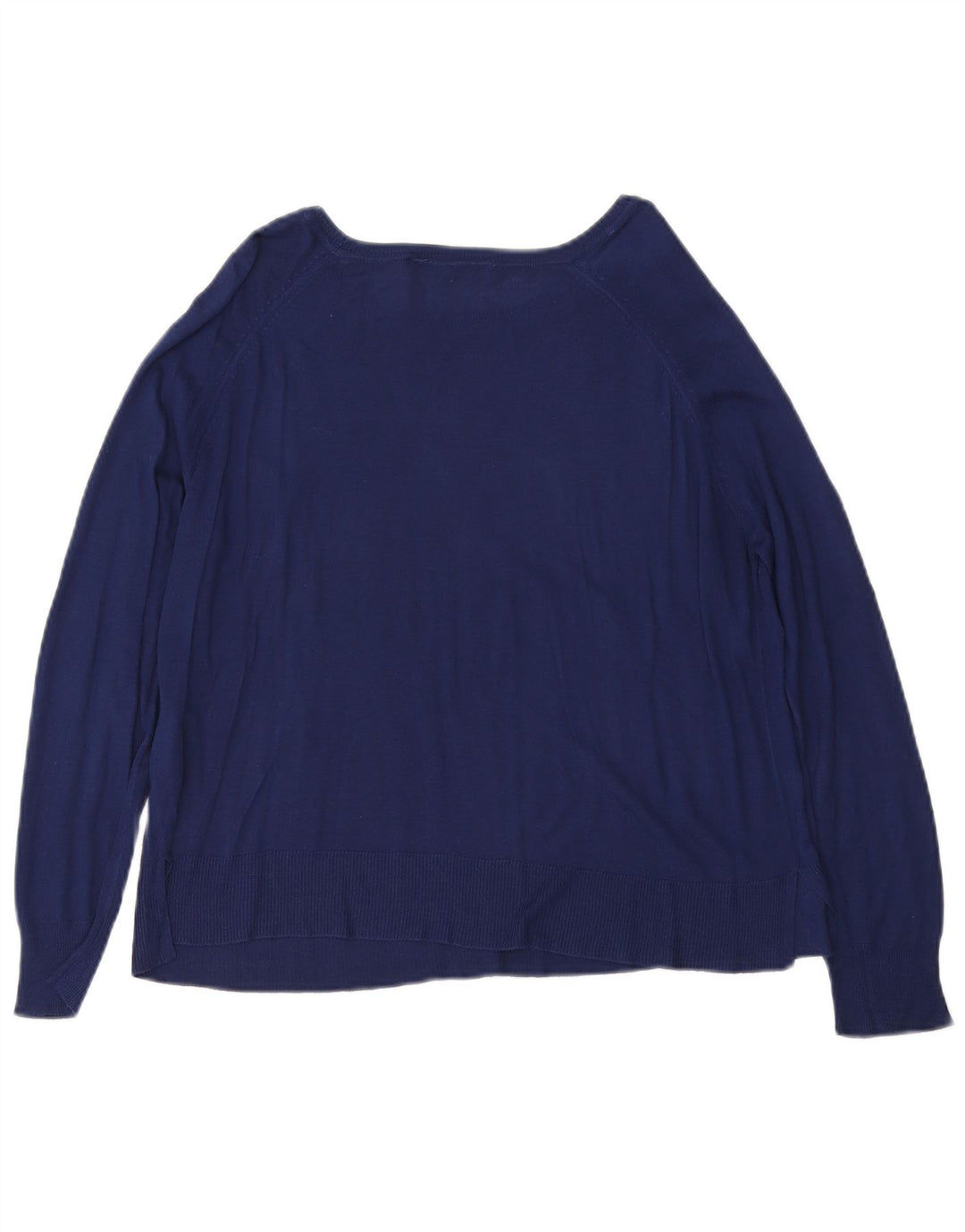 Zara Damen-Pullover mit U-Boot-Ausschnitt, UK 14, mittlere marineblaue Viskose