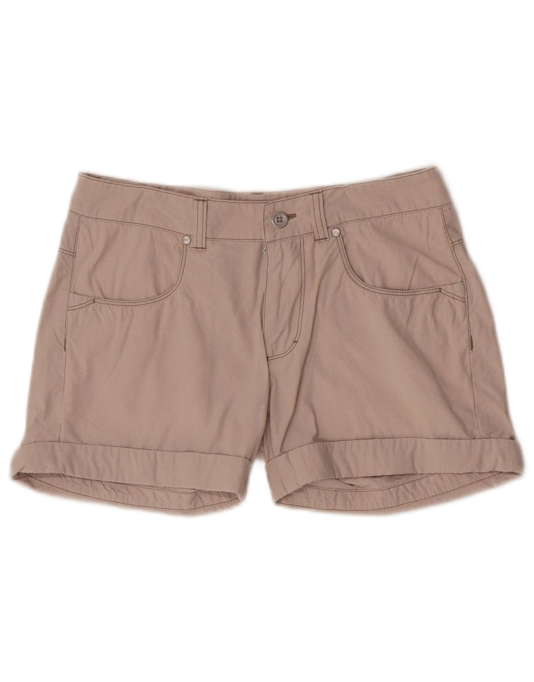 Champion Damen-Freizeitshorts, Größe S, W28, Beige, Hahnentrittmuster
