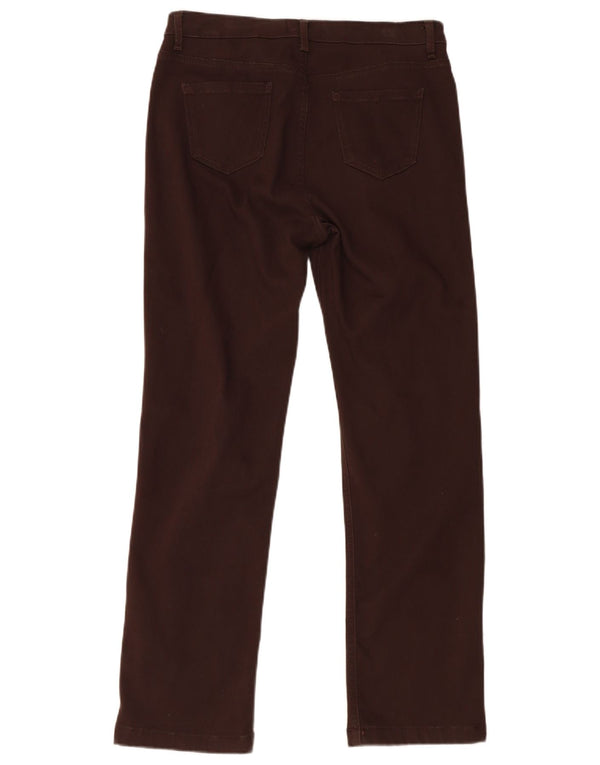 Marks & Spencer Damen Straight Jeans UK 14 Large W32 L31 Braune Baumwolle