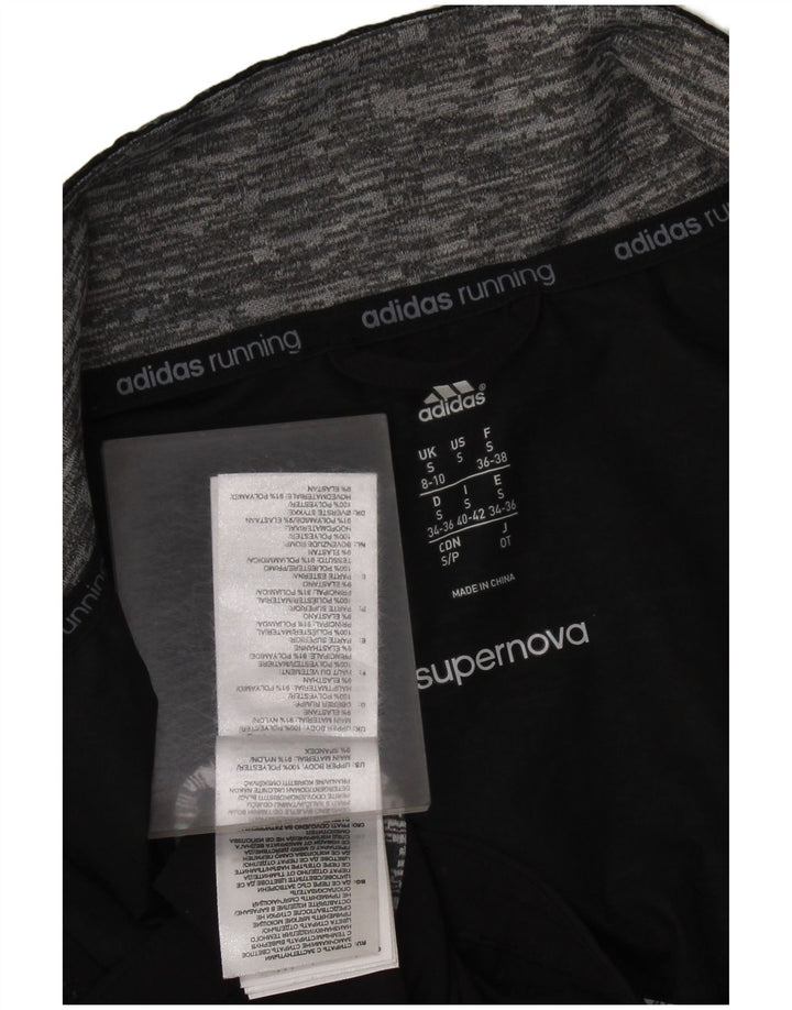 ADIDAS Damen Supernova Trainingsanzug Top Jacke UK 8/10 Small Schwarz