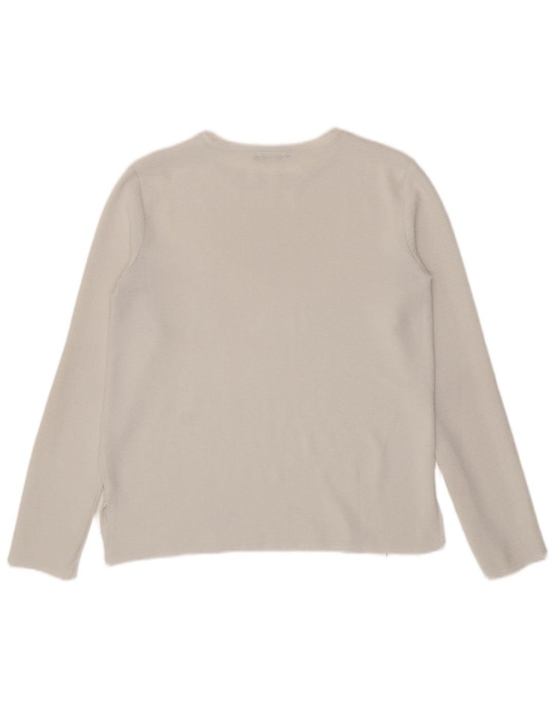 Zara Damen Top Langarm UK 10 Small Weiß