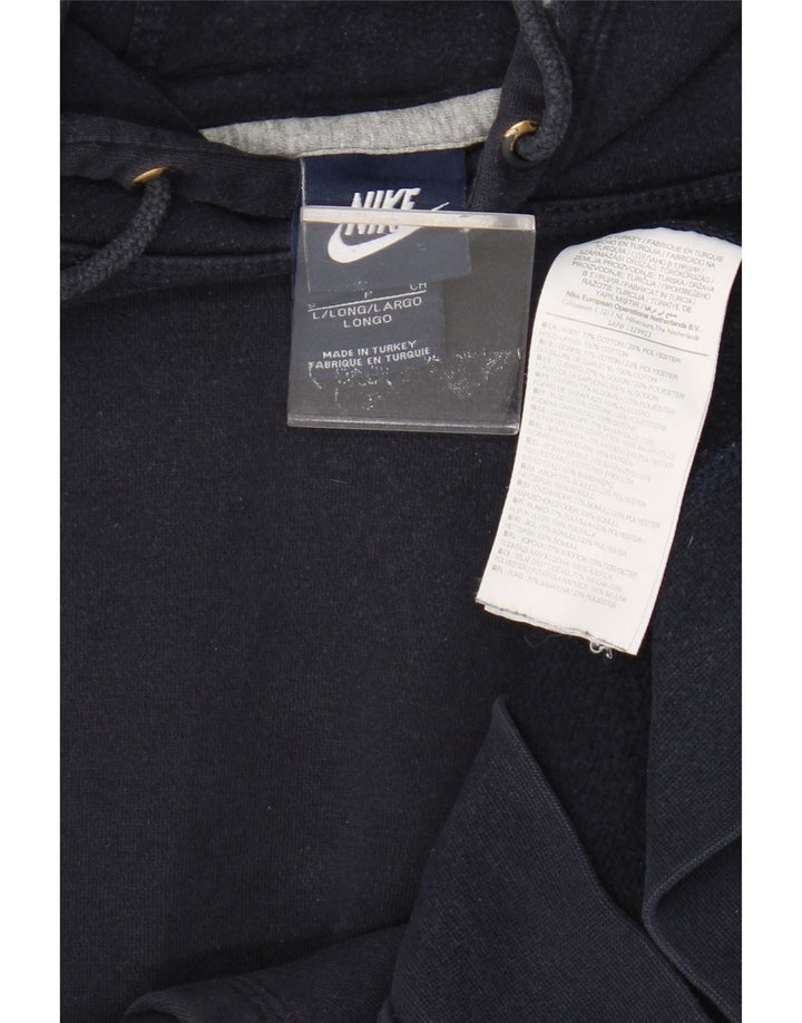 NIKE Herren-Kapuzenpullover, klein, marineblau, Baumwolle