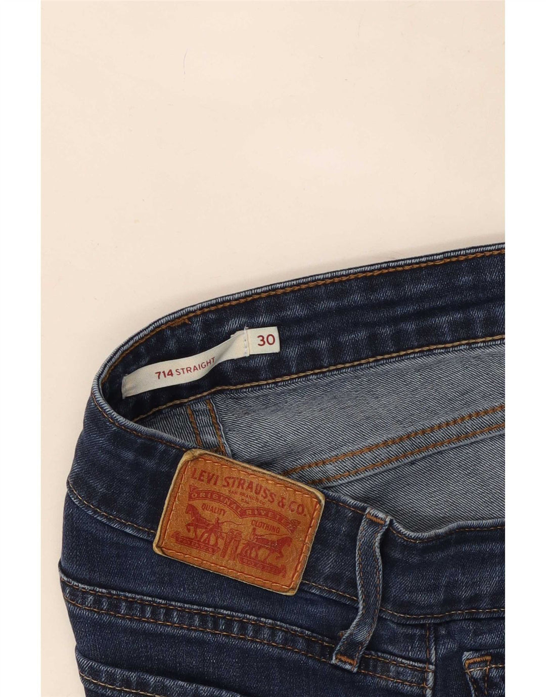 Levi's Damen 714 Straight Jeans W30 L29 Marineblau