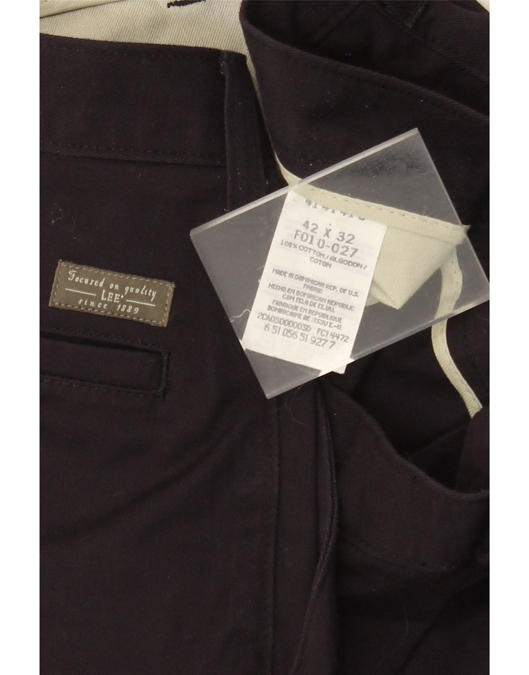 LEE Herren-Chinohose mit Pegged, W42, L32, marineblaue Baumwolle