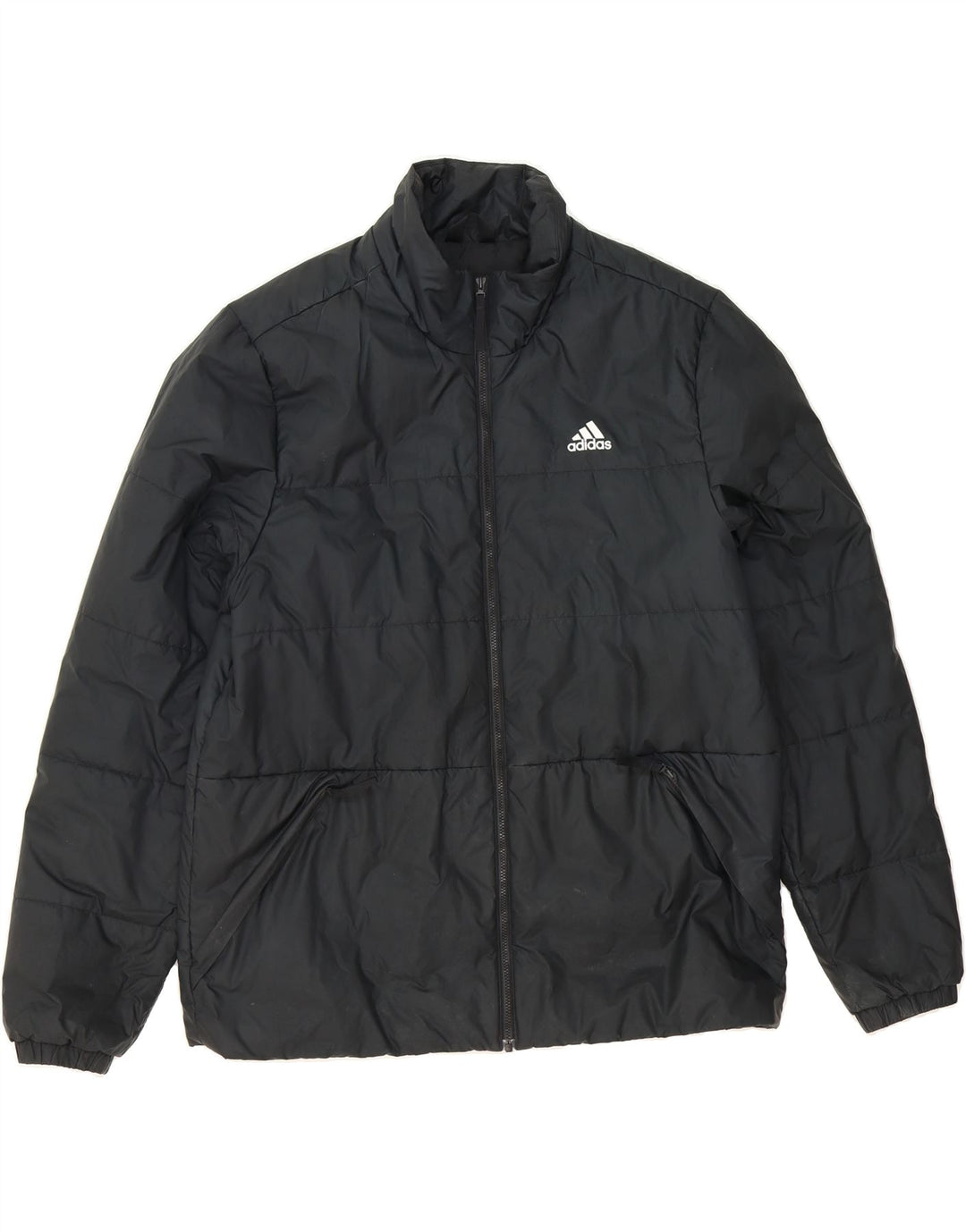 ADIDAS Mens Padded Jacket UK 40 Large Black Polyester Vintage Adidas and Second-Hand Adidas from Messina Hembry 