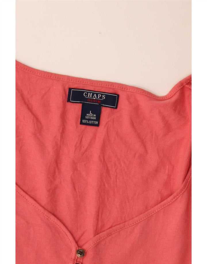 Chaps Damen-Blusenoberteil, UK-Größe 44, Größe L, Rosa, Baumwolle