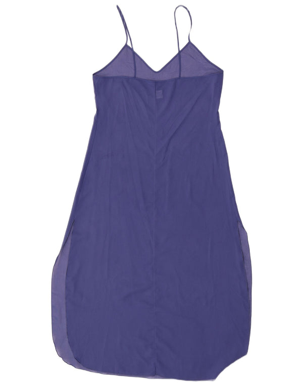 Vintage Damen Strand Durchsichtiges Slipkleid IT 44 Mittellila Polyester