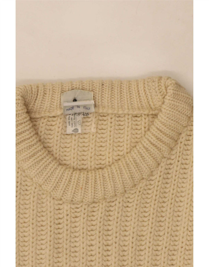 Ocean Star Herren-Pullover mit Rundhalsausschnitt, Größe 48, Mittelbeige, Farbblock