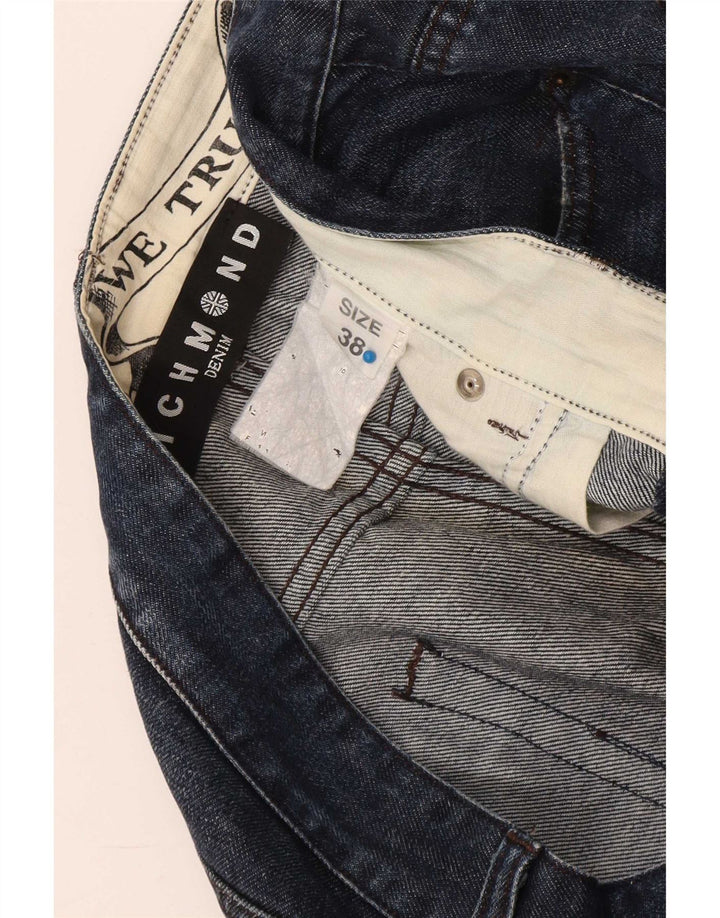 Richmond Herren Straight Jeans W38 L30 Marineblau