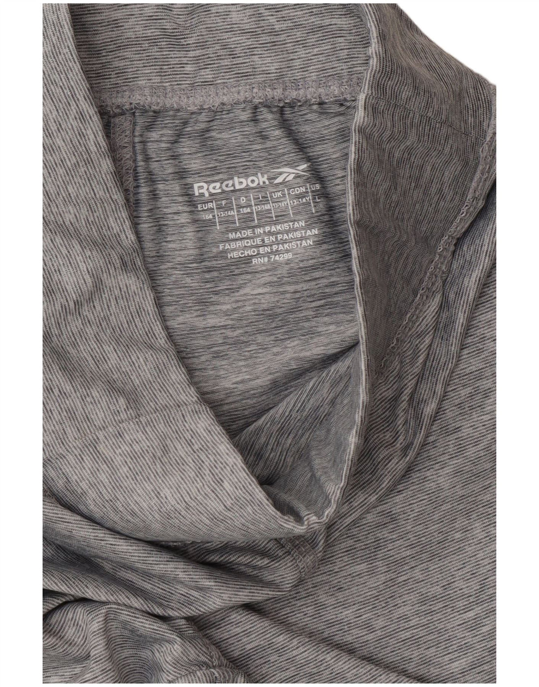 REEBOK Leggings für Mädchen, 13–14 Jahre, graues Colourblock-Polyester