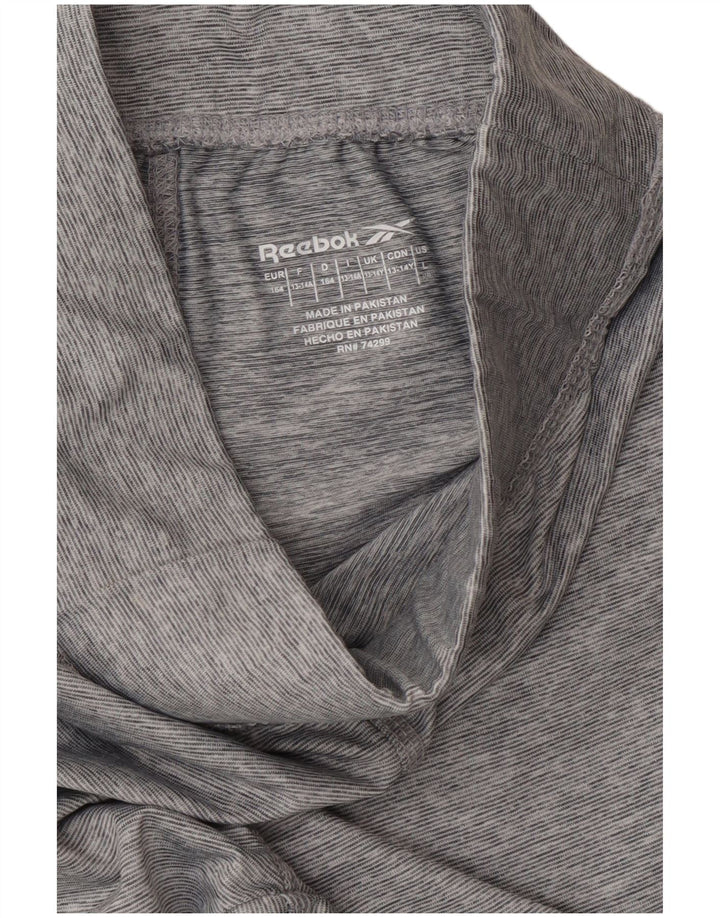 REEBOK Leggings für Mädchen, 13–14 Jahre, graues Colourblock-Polyester