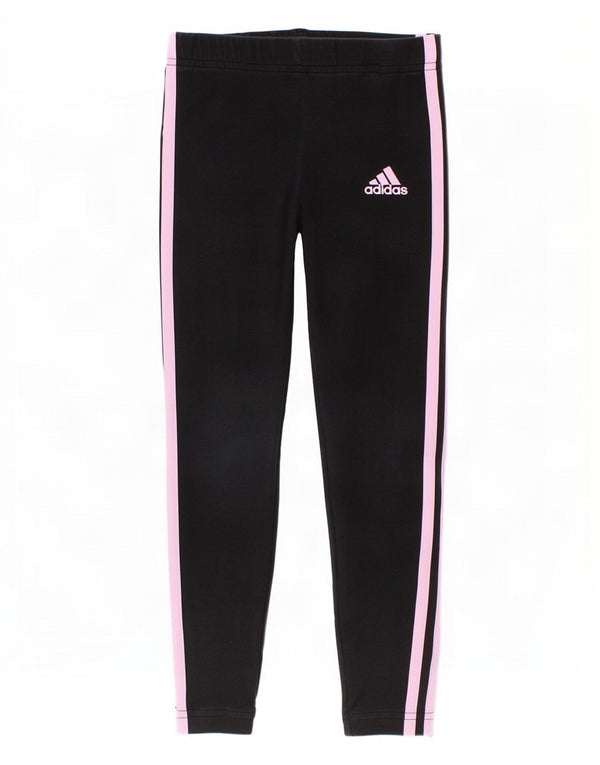 Adidas Mädchen-Leggings, 5–6 Jahre, schwarze Baumwolle