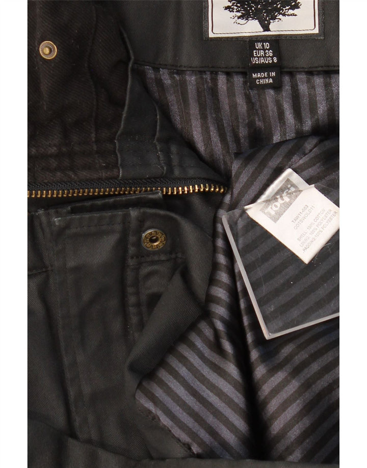 TOGGI Damenmantel UK 10 Small Schwarz Baumwolle