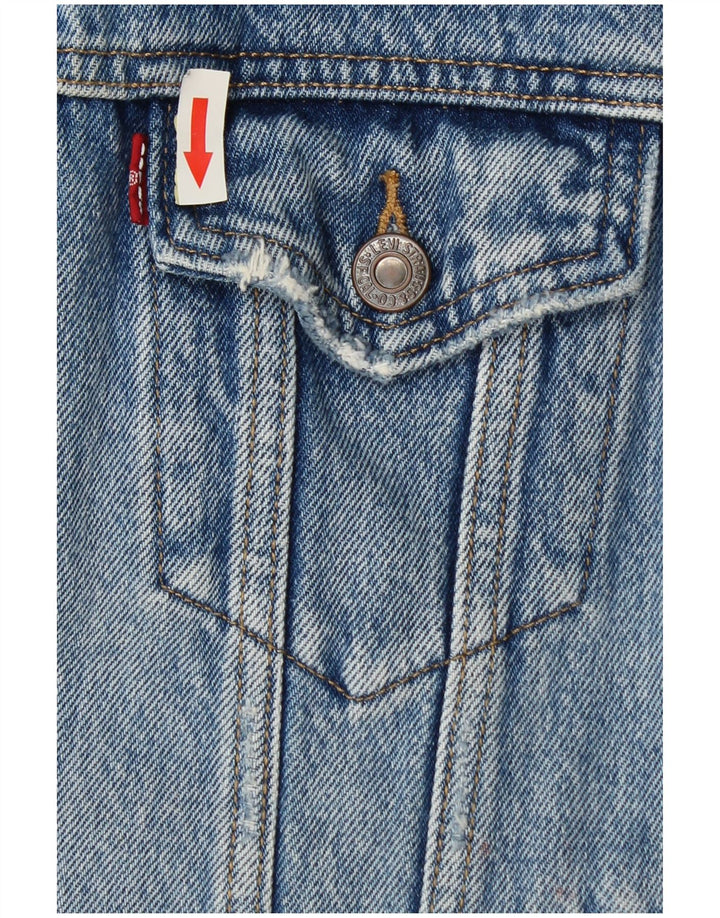 Levi's Herren Jeansjacke UK 34 XS Blaue Baumwolle